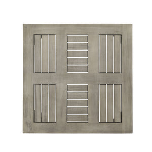 Dexterity - Outdoor Square Side Table With Wood Frame - Gray
