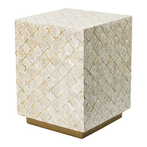 14x14x18" Square Capiz Stool