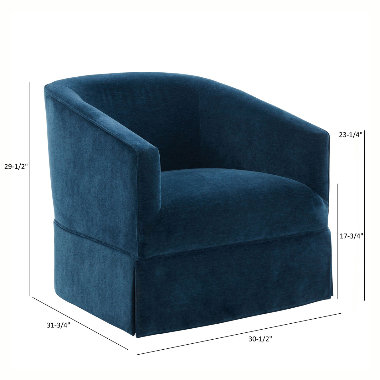 Elm Skirted Swivel Chair