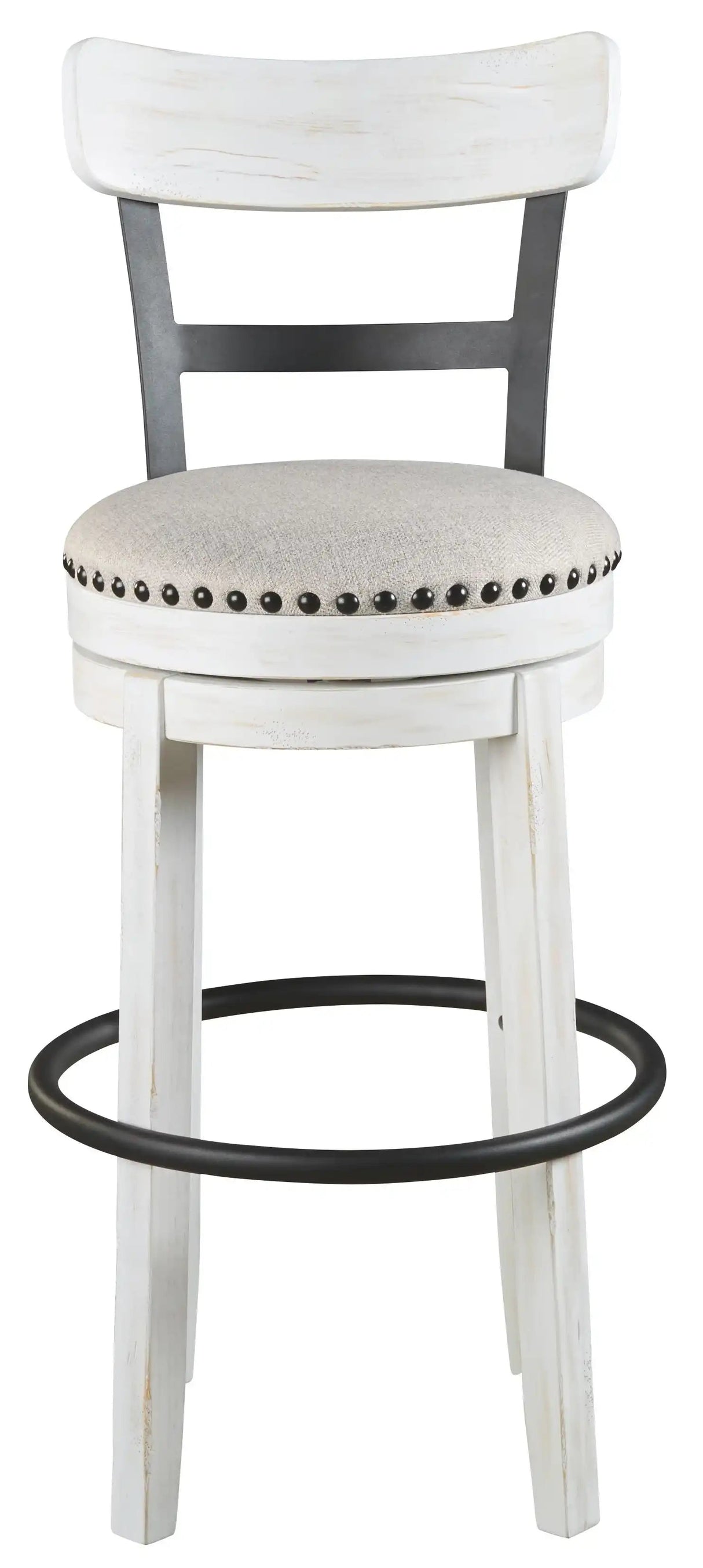 Valebeck - Tall Upholstered Swivel Barstool - Best Buy Furniture