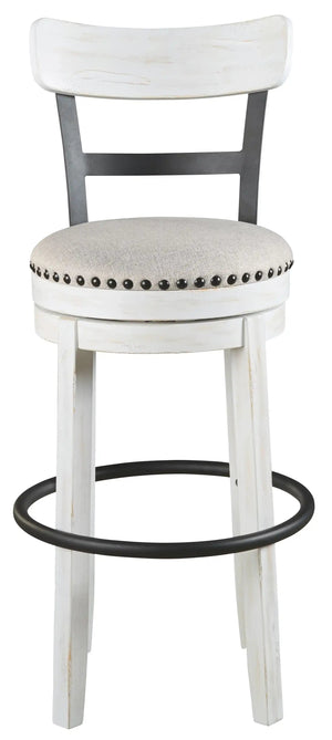 Valebeck - Tall Upholstered Swivel Barstool - Best Buy Furniture