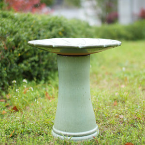 Handmade Glazed Ceramic Bird Bath