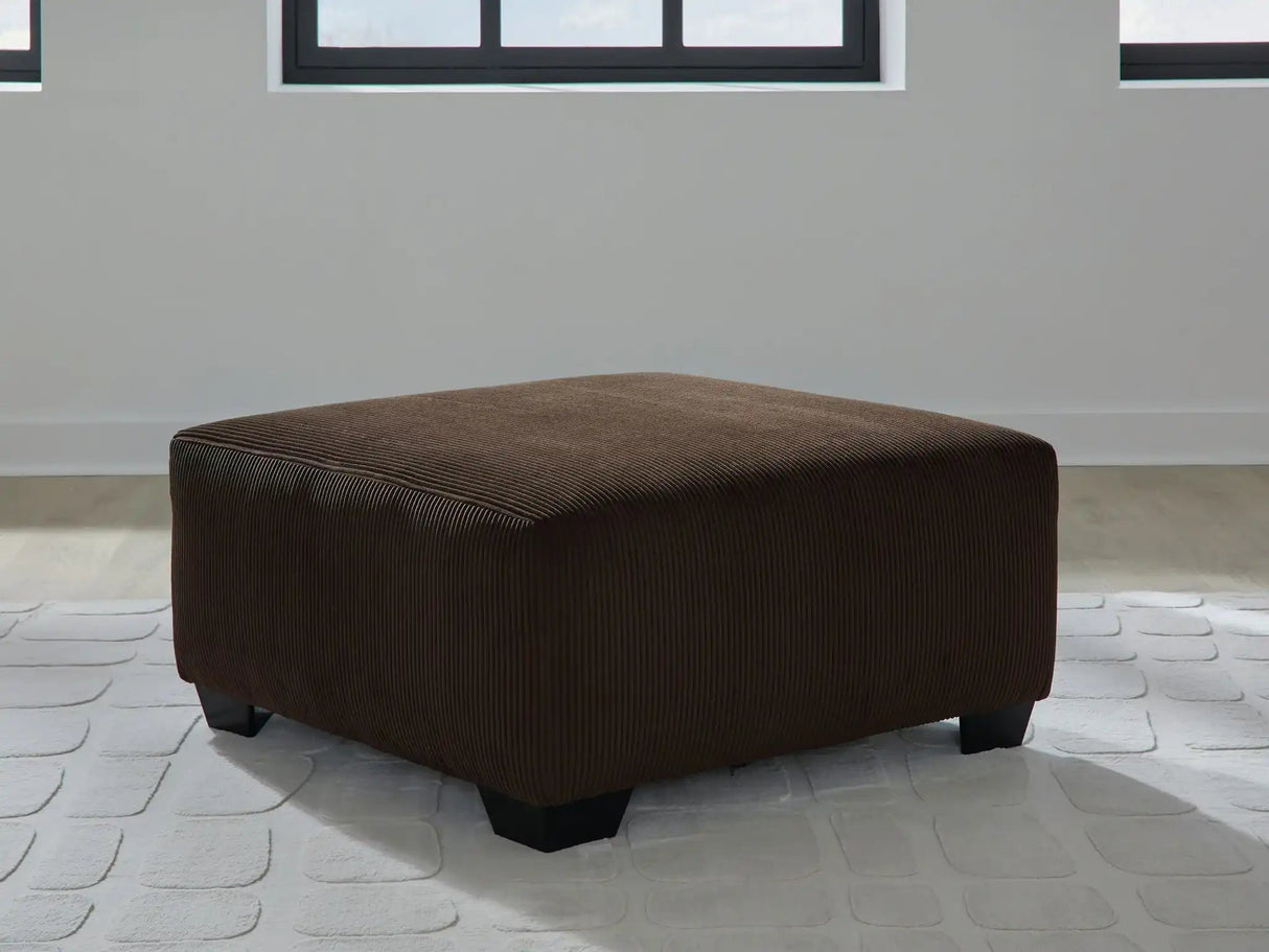 Kimlee - Oversized Accent Ottoman - Chocolate - Best Buy Furniture
