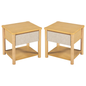 Wood Nightstand Set of 2