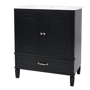 Bathroom Vanity With Sink, Soft Closing Door, Multi Functional Storage