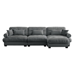 Super Comfort Oversized Modular Sectional Sofa With Movable Ottoman