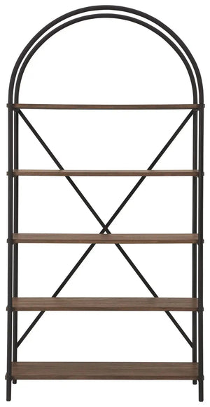 Galtbury - Bookcase - Brown / Black - Best Buy Furniture