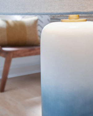 Lemrich - Ceramic Table Lamp - White - Best Buy Furniture