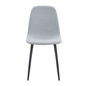 Modern Medieval Style Cushioned Side Chairs Set With Metal Legs For Kitchens