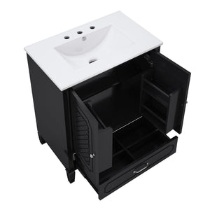 Bathroom Vanity With Sink, Soft Closing Door, Multi Functional Storage
