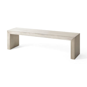 Acacia Wood Dining Bench with Farmhouse Style - view 5