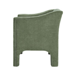 Barrel Accent Chair With Enclosed Arms