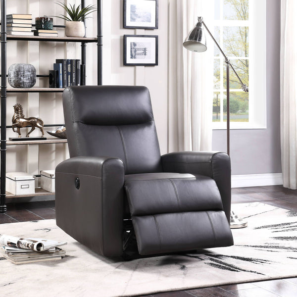 Blane - Top Grain Leather Match Power Motion Recliner - Brown - Best Buy Furniture