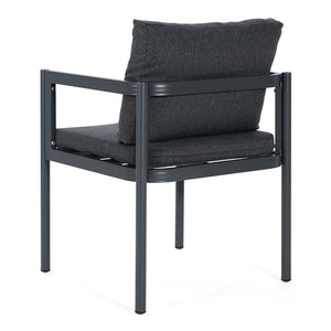 7 Piece Outdoor Dining Set With Table And 6 Chairs - Black / Gray / Teak