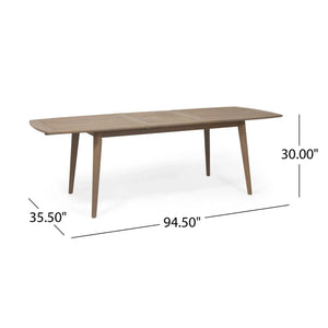 Placidity - Outdoor Expandable Dining Table With Slatted Tabletop And Tapered Legs - Best Buy Furniture