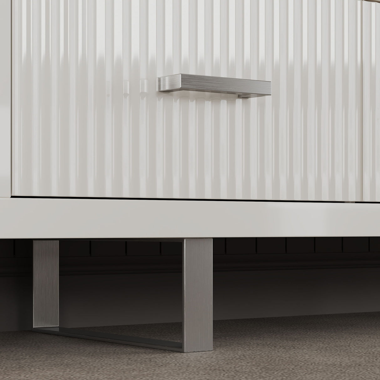 TV Stand With Slatted Drawers