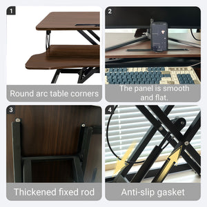 32 Inch Desk Converter - Height Adjustable Workstation