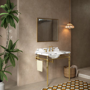 VICI 36" Bathroom Console Sink, Undermount Ceramic Vanity Basin