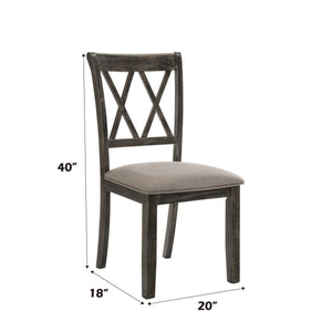 Claudia II - Weathered Side Chair (Set of 2) - Beige / Gray - Best Buy Furniture