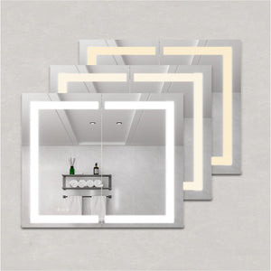 Medicine Cabinet With LED Vanity Mirror, Anti-Fog, Waterproof, Dimmable With Touch Switch