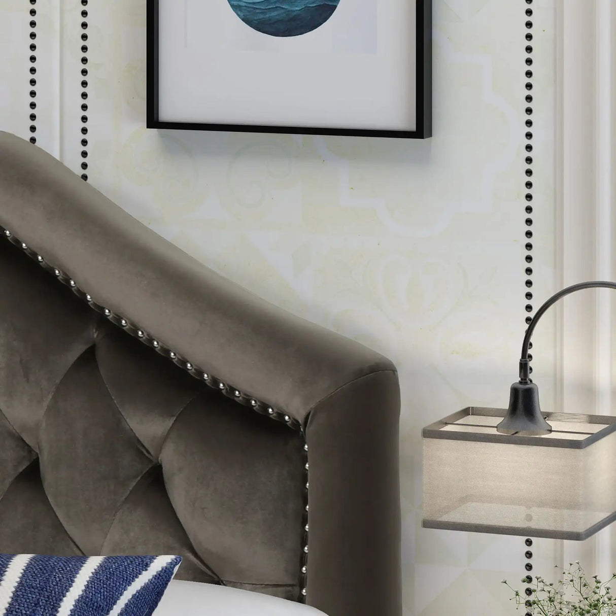 Kaarina - Contemporary Tufted Fabric Headboard - Best Buy Furniture