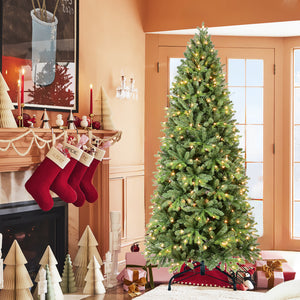 9FT Christmas Tree with 2435 Tips and 700 Warm Lights