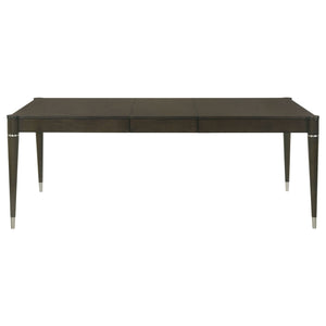 Blakely - Leaf Dining Table With Tapered Legs Accents - Ash Brown