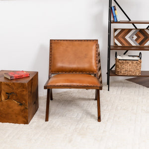 Colin - Lounge Chair - Brown / Tan
