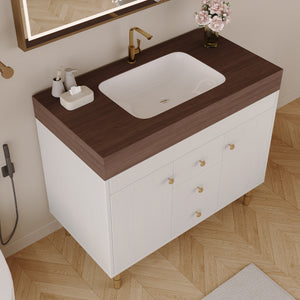 36 In Modern Free-Standing Bathroom Vanity With Ceramic Sink