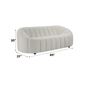Osmash - Teddy Sherpa Sofa - White - Best Buy Furniture