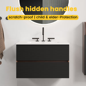 Gloria 30" Wall Mounted Soft Bathroom Vanity