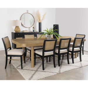 Benson - Extension Leaf Dining Table With Trestle Base - Sand
