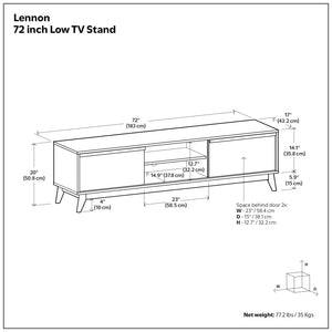 Lennon - Handcrafted Low TV Stand