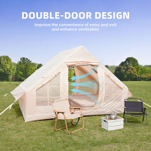 Inflatable Camping Tents with Hand Pump – Durable Oxford Fabric Outdoor Shelter
