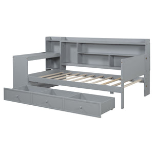 Daybed With 3 Drawers USB Ports And Desk