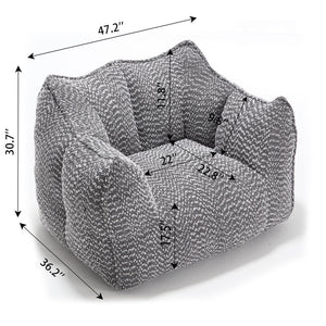 Comfortable Chenille Sofa Chairs With Highly Resilient Foam
