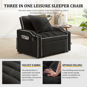 Sleeper Sofa Chair Bed - 3 In 1 Convertible Sofa