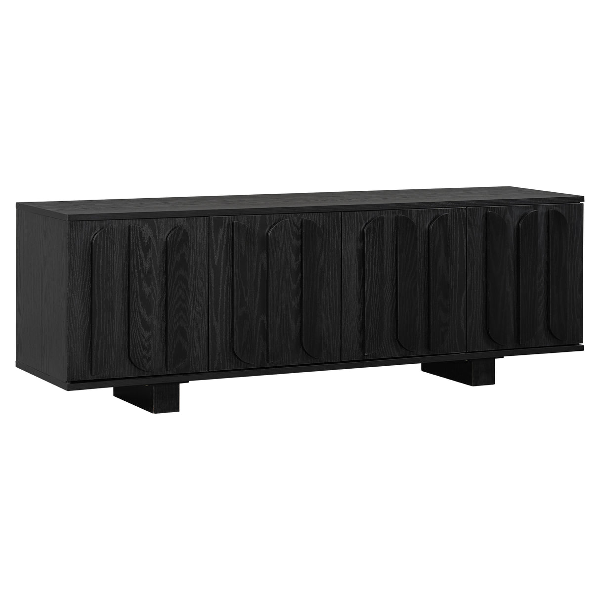 Vibe Haus 63'' Farmhouse TV Stand for TVs up to 75 Inches
