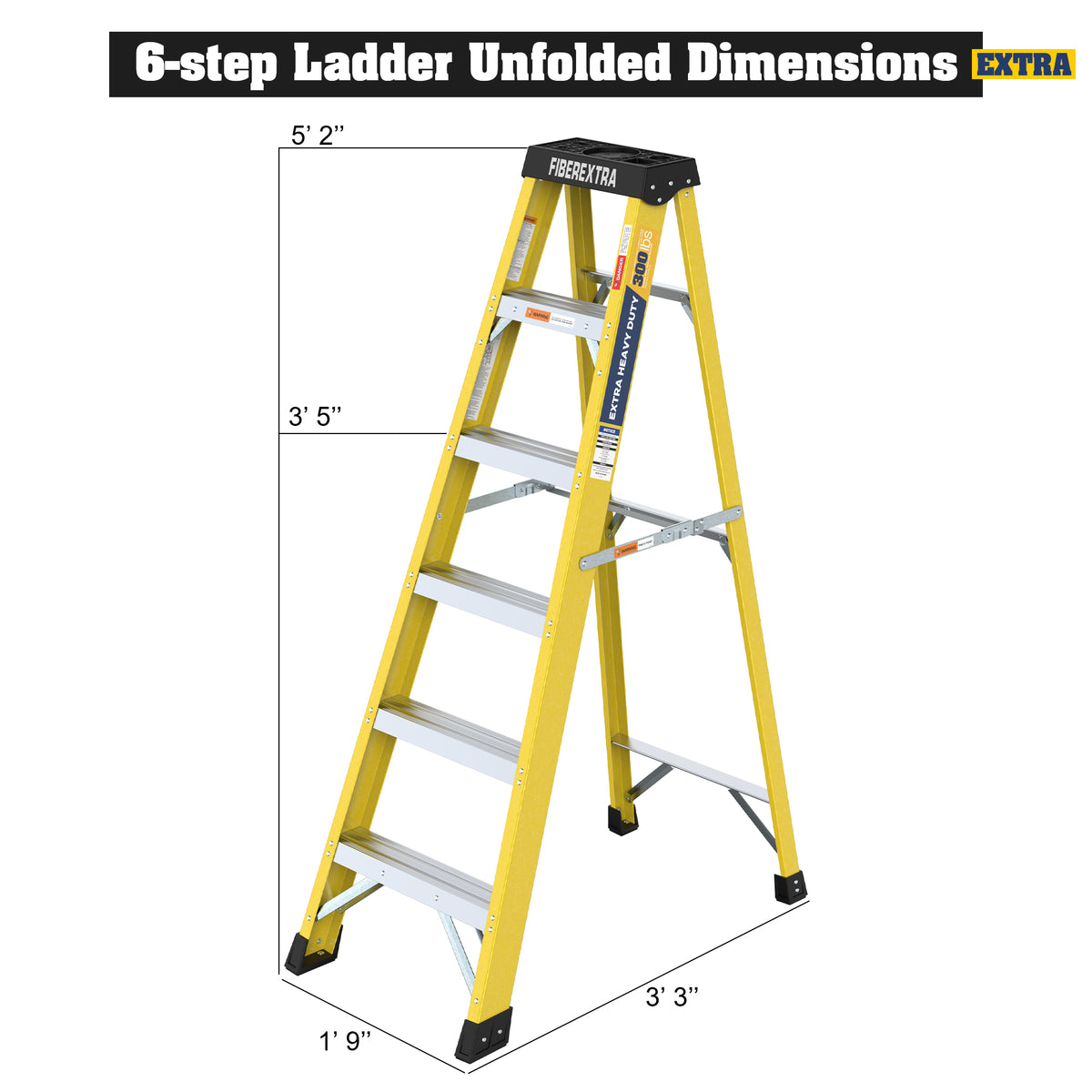 Fiberglass Reinforced Single Side Ladder – 6 Step
