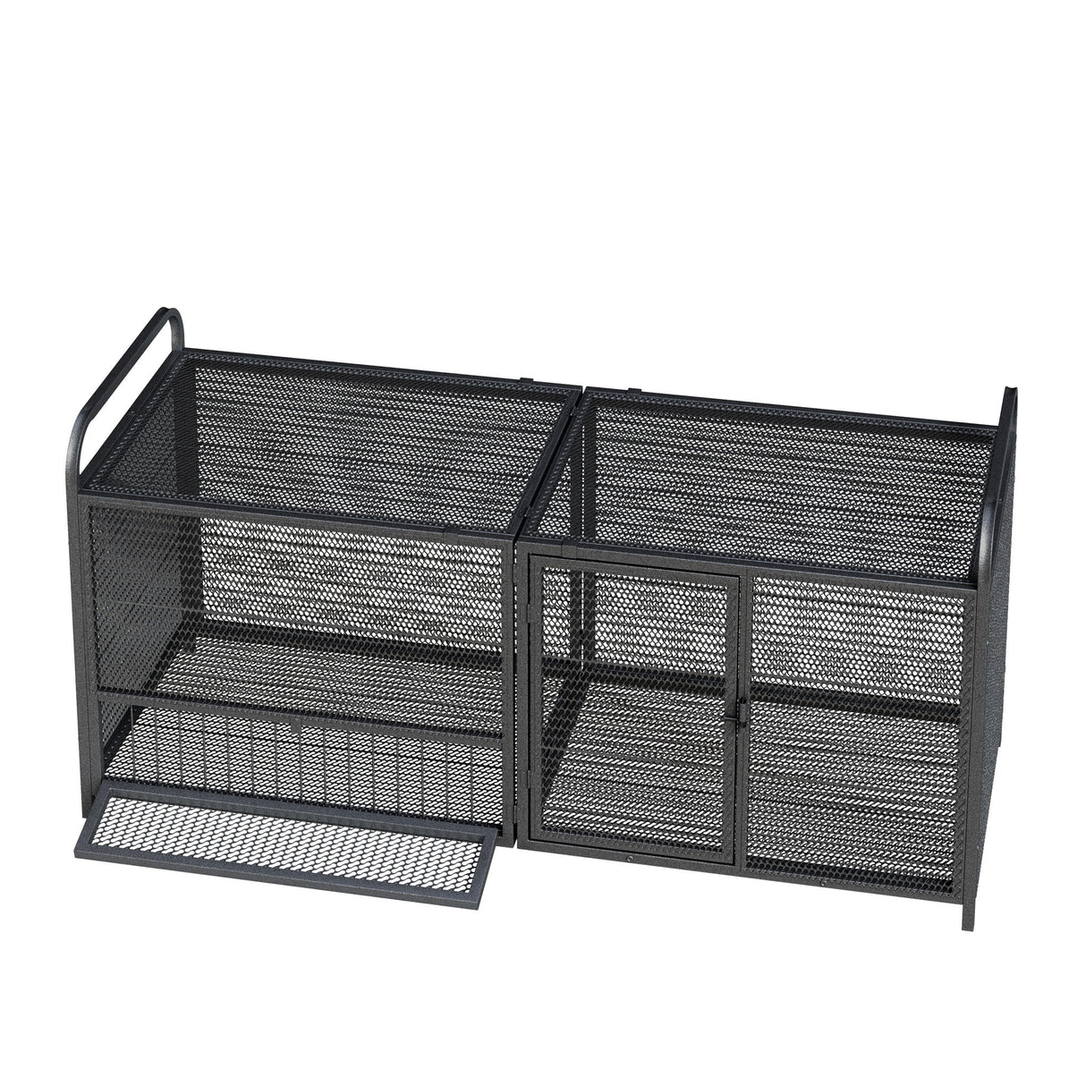 Chicken Cage, Poultry Breeding Coop - Black / Silver
