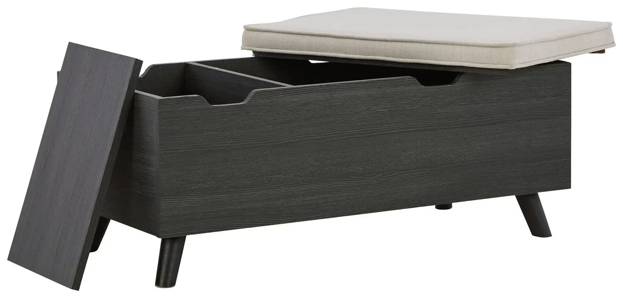 Yarlow - Storage Bench - Dark Gray - Best Buy Furniture