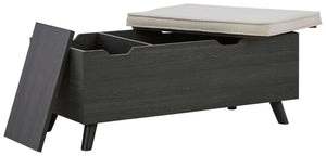 Yarlow - Storage Bench - Dark Gray - Best Buy Furniture