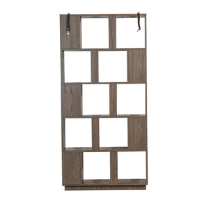 5 Tier Open Bookshelf, Free Combination Storage Shelving For Living Room - Dark Brown