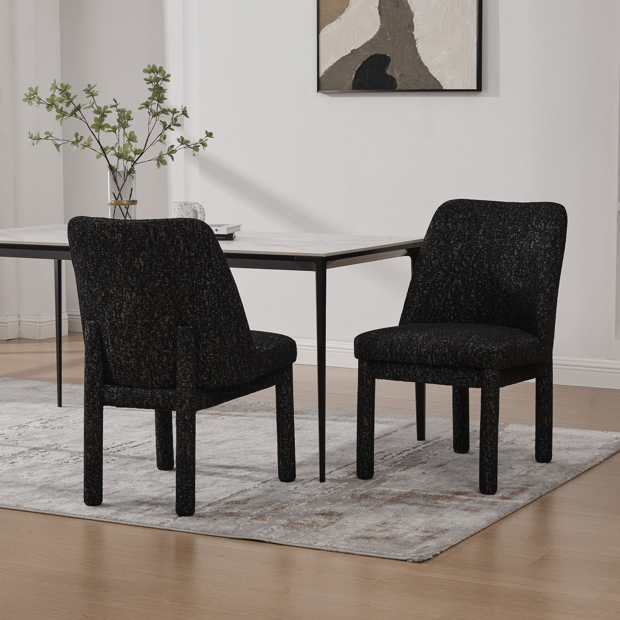 Wide Minimalist Dining Chair