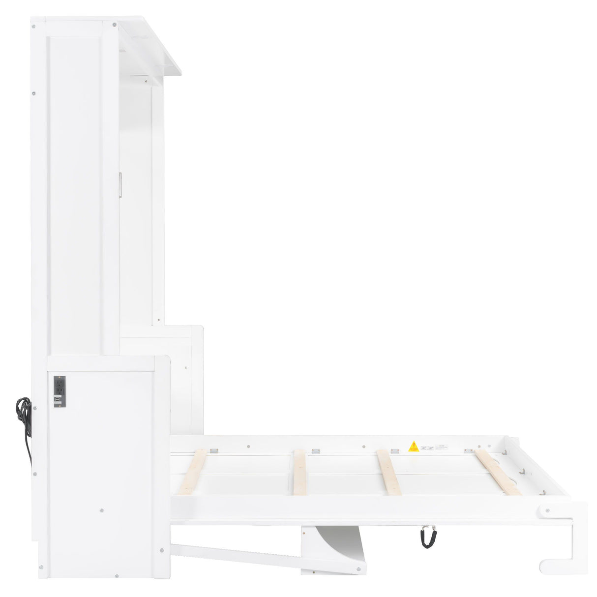 Murphy Bed With Desk, LED Lights & USB Charging Station