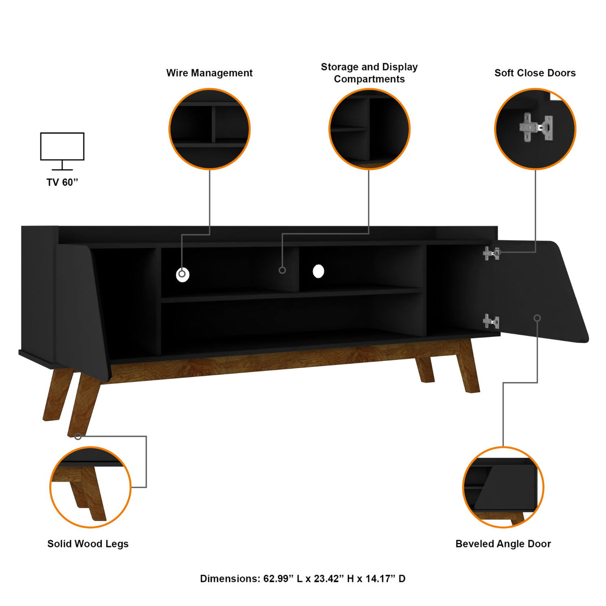 Marcus - TV Stand With 5 Shelves