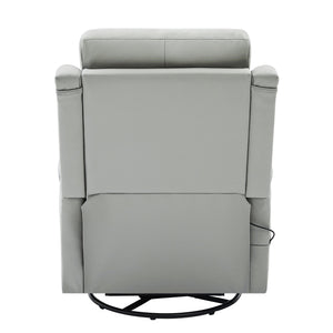 Manual Recliner Swivel Rocking Chair With 8 Point Massage And Heating