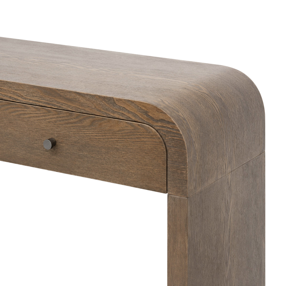 Dark Table with 3-Drawer Storage