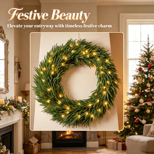 36-Inch Pre-Lit Christmas Wreath
