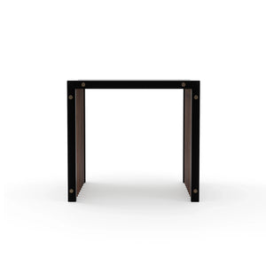 PINSTRIPE DARK END TABLE